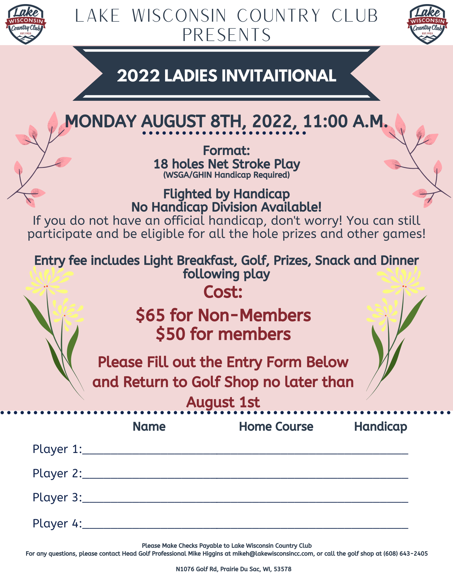 Lake Wisconsin CC Ladies Invite