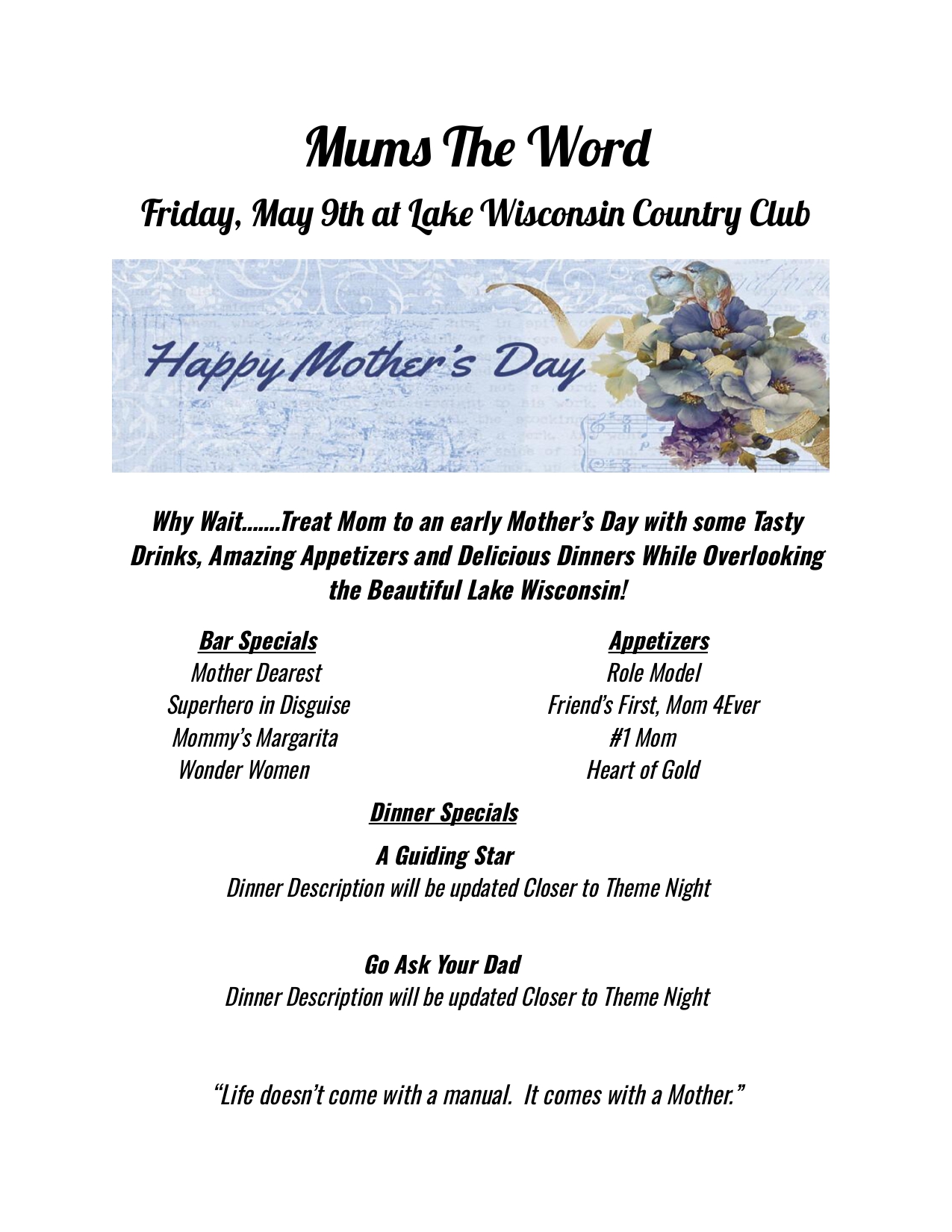 MUMS THE WORD THEME NIGHT removed page 0001